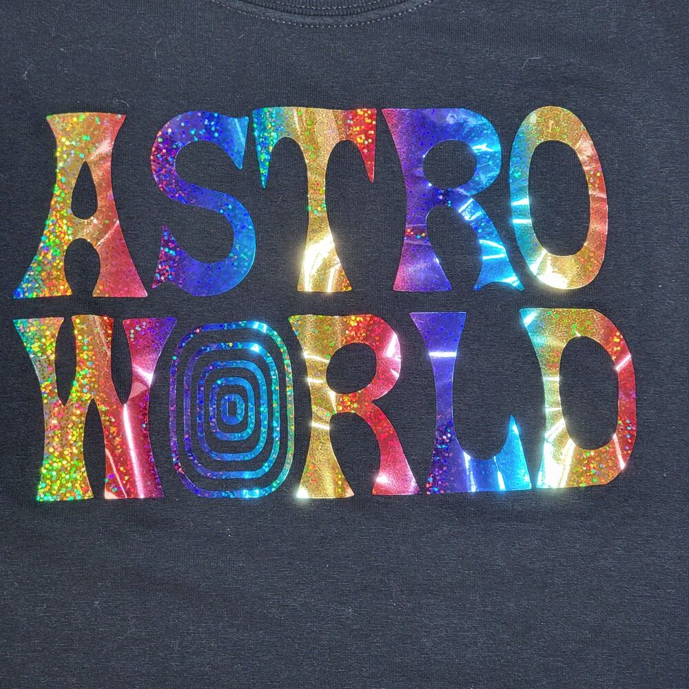 Astro World Travis Scott Graphic SS Gildan Unisex Tee Black - Size Small